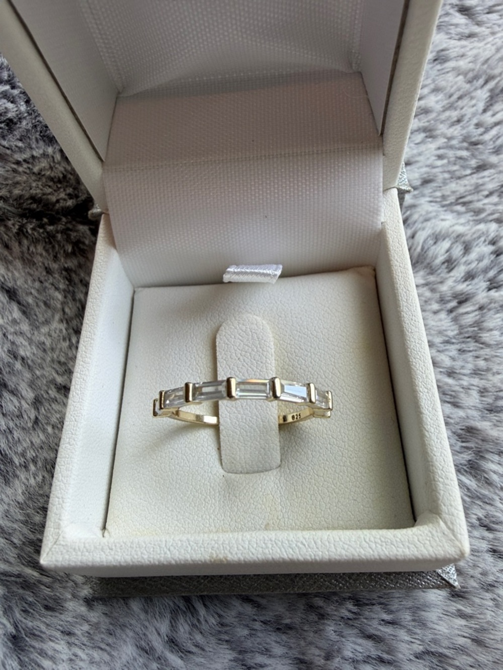 Gold Baguette Link Ring - Women Jewelry